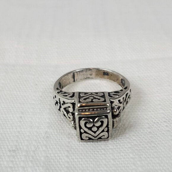 Prayer Ring Trinket Ring Mustard Seed Ring Silver 925 Sz 11mm US 6 - Picture 7 of 8